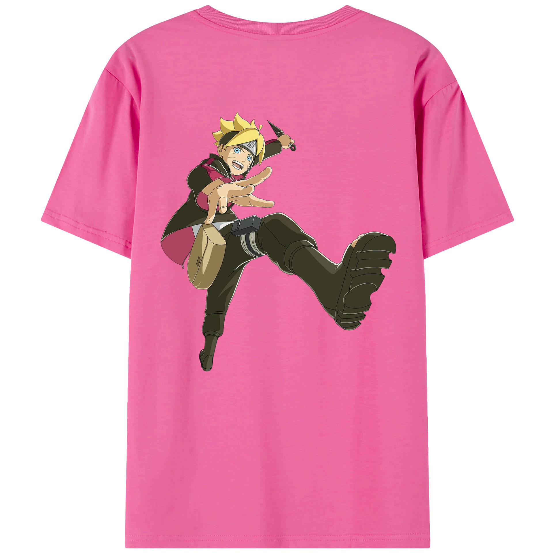 （画像用） NARUTO -ナルト- うずまき ボルト Uzumaki Boruto レディース半袖Tシャツ(バックプリント)